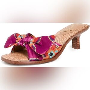 Sam Edelman Purple and Multicolor Bow Sandals